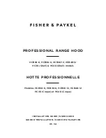 Fisher & Paykel HC36 Shell Installation And User Manual preview