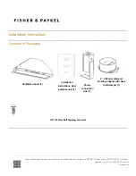 Fisher & Paykel HP36ILTX1 Installation Instructions Manual preview