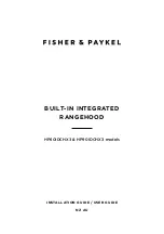 Preview for 1 page of Fisher & Paykel HP60IDCHX3 Installation Manual/User Manual