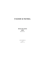 Fisher & Paykel OB24SC Installation Manual предпросмотр