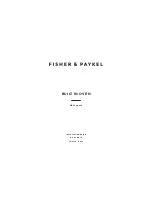 Fisher & Paykel OB90 Series Installation Manual предпросмотр