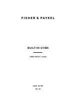 Fisher & Paykel OB90S9LEX1 User Manual предпросмотр