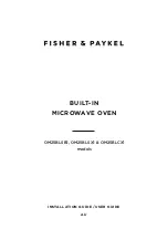 Fisher & Paykel OM25BLCX1 Installation Manual/User Manual предпросмотр