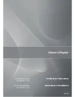 Fisher & Paykel OR24SDMBGX Installation Instructions Manual preview