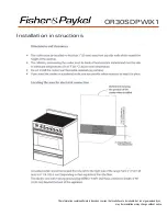 Preview for 2 page of Fisher & Paykel OR30SDPWIX1 Installation Instructions Manual