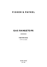 Предварительный просмотр 1 страницы Fisher & Paykel PROFESSIONAL CPV3 Series User Manual