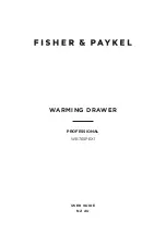 Fisher & Paykel PROFESSIONAL WB76SPEX1 User Manual preview