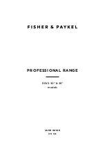 Preview for 1 page of Fisher & Paykel RDV3 Series User Manual