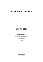 Preview for 1 page of Fisher & Paykel RGV3-485GD User Manual