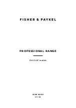 Preview for 1 page of Fisher & Paykel RHV3 Series User Manual