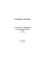 Fisher & Paykel RS90A Installation Manual preview