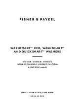 Fisher & Paykel WA1060 Series Installation Manual/User Manual preview