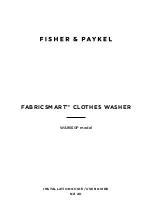 Предварительный просмотр 1 страницы Fisher & Paykel WA8560P Installation Manual/User Manual