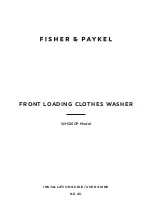 Fisher & Paykel WH1260P Installation Manual/User Manual предпросмотр