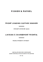 Preview for 1 page of Fisher & Paykel WH2424F Installation Manual/User Manual