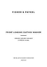 Предварительный просмотр 1 страницы Fisher & Paykel WM1280J Installation Manual/User Manual