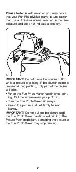 Preview for 9 page of Fisher-Price 73860 Manual