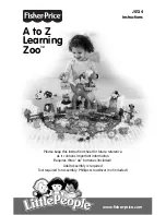 Fisher-Price A TO Z LEARNING ZOO J0134 Instructions Manual preview