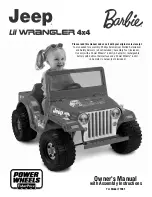 Fisher-Price Barbie JEEP LIL WRANGLER 4X4 T1961 Owner'S Manual & Assembly Instructions preview