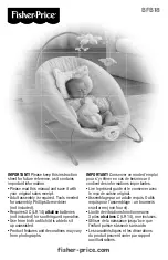 Fisher-Price BFB18 Instruction Sheet preview