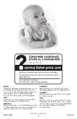 Preview for 2 page of Fisher-Price BMH08 Instruction Sheet