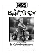 Fisher-Price Bubble Tractor Owner'S Manual preview