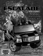 Предварительный просмотр 1 страницы Fisher-Price CADILLAC ESCALADE H0440 Owner'S Manual & Assembly Instructions