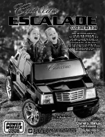 Fisher-Price Cadillac ESCALADE H044040 Owner'S Manual & Assembly Instructions preview