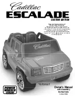 Fisher-Price Cadillac ESCALADE M0409 Owner'S Manual & Assembly Instructions предпросмотр