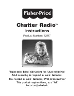 Fisher-Price Chatter 72777 Instructions Manual preview