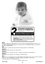 Предварительный просмотр 4 страницы Fisher-Price CHP56 Instruction Sheet