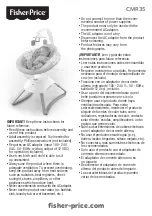 Fisher-Price CMR35 Manual предпросмотр