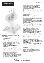 Preview for 1 page of Fisher-Price CMR37 Manual