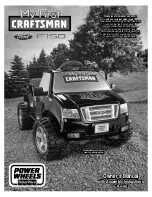 Preview for 1 page of Fisher-Price CRAFTSMAN F-150 Owner'S Manual With Assembly Instructions