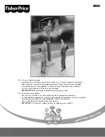 Предварительный просмотр 1 страницы Fisher-Price Grow To Pro Arcade Challenge Basketball B0665 Manual