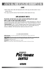 Preview for 8 page of Fisher-Price Grow-to-Pro ESPN Pro Trainer Skates Manual