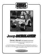 Preview for 1 page of Fisher-Price JEEP 74526 Owner'S Manual & Assembly Instructions