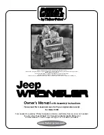 Preview for 1 page of Fisher-Price JEEP WRANGLER 74020 Owner'S Manual & Assembly Instructions