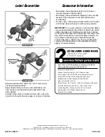 Предварительный просмотр 5 страницы Fisher-Price KAWASAKI N6021 Instruction Sheet