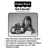 Preview for 1 page of Fisher-Price Kid Karaoke 72679 User Manual