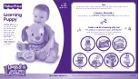 Предварительный просмотр 1 страницы Fisher-Price Learning Puppy C6325 Instructions