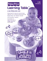 Preview for 1 page of Fisher-Price LEARNING TABLE G2808 Instructions Manual