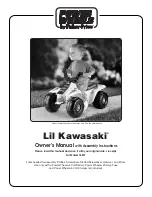 Fisher-Price LIL KAWASAKI 76937 Owner'S Manual & Assembly Instructions предпросмотр