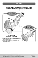 Предварительный просмотр 4 страницы Fisher-Price Lil' Music Makers 2-in-1 Sax to Trumpet Instruction Sheet