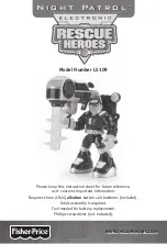 Fisher-Price Night Patrol Electronic Rescue Heroes L5109 Instruction Sheet preview