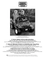 Fisher-Price POWER WHEELS H4804 Owner'S Manual With Assembly Instructions preview