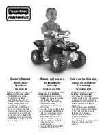 Fisher-Price Power Wheels M7246 Owner'S Manual With Assembly Instructions предпросмотр