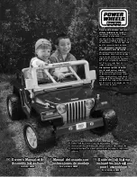 Fisher-Price Power Wheels N3089 Owner'S Manual With Assembly Instructions предпросмотр