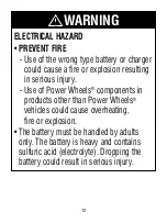 Preview for 12 page of Fisher-Price POWER WHEELS P6828 Manual