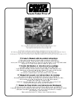 Fisher-Price Power Wheels Series Owner'S Manual preview